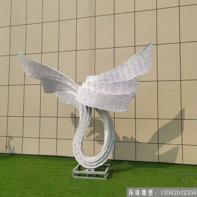 不锈钢翅膀雕塑6