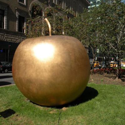 铜苹果雕塑 铸铜苹果雕塑 苹果雕塑图片 苹果雕塑价格